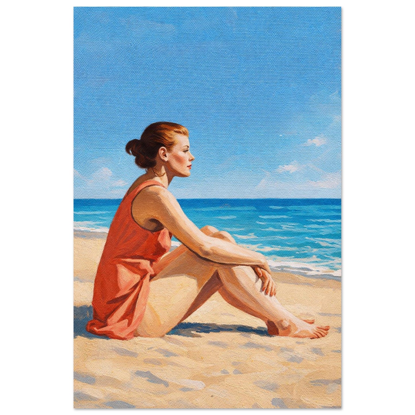 Seaside Stillness Photorealistic-Coastal Matte Paper Poster