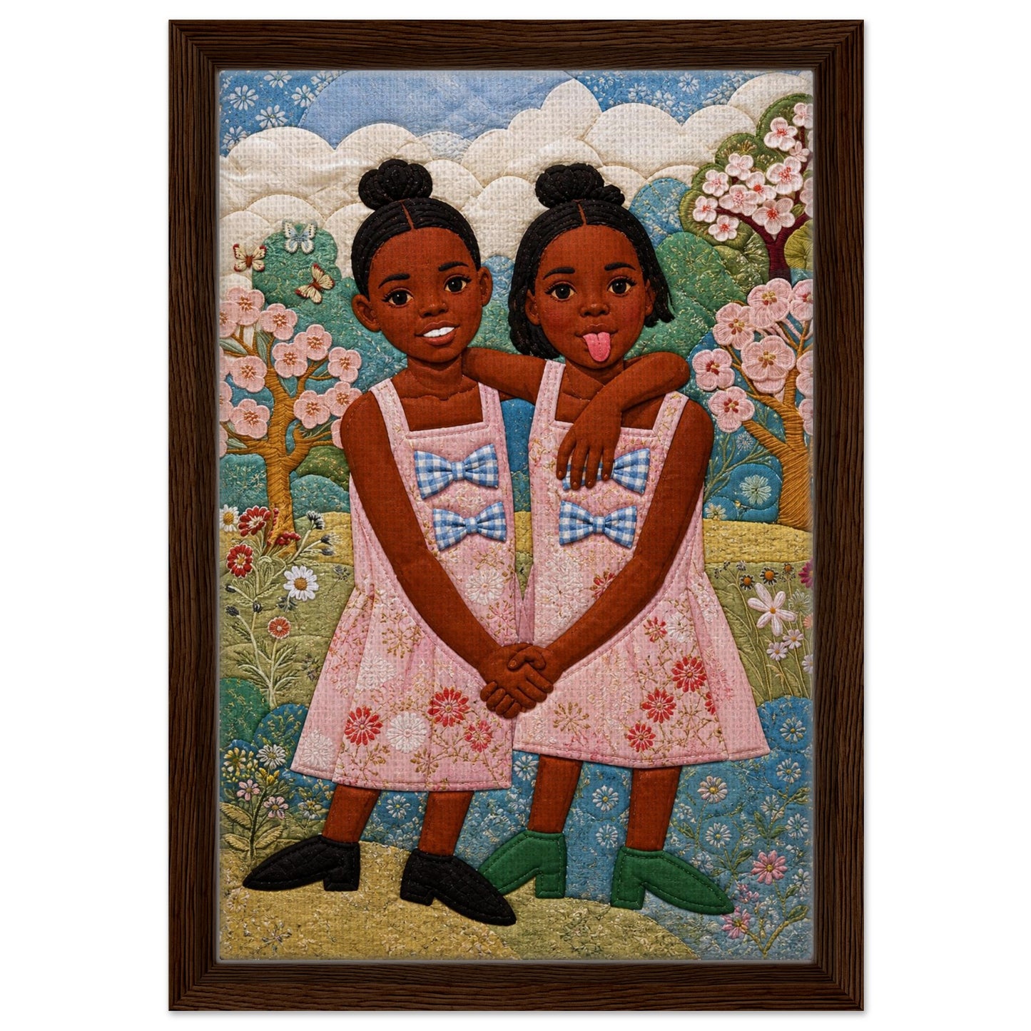 Sister Garden Quilt Poster on Matte Paper