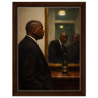 Quiet Reflection Framed Canvas Moody-Portrait Oil-Paint