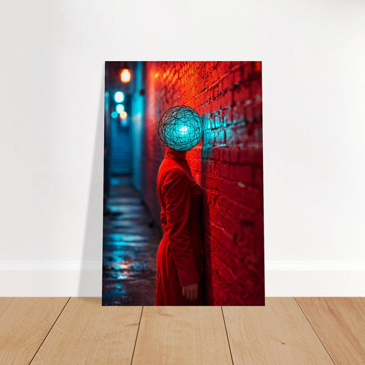 Neon Alley Portrait Cyberpunk-Surreal Matte Paper Poster