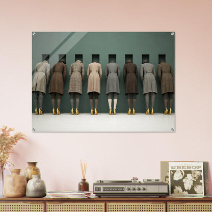 The Waiting Wall Surreal-Fashion Acrylic Print
