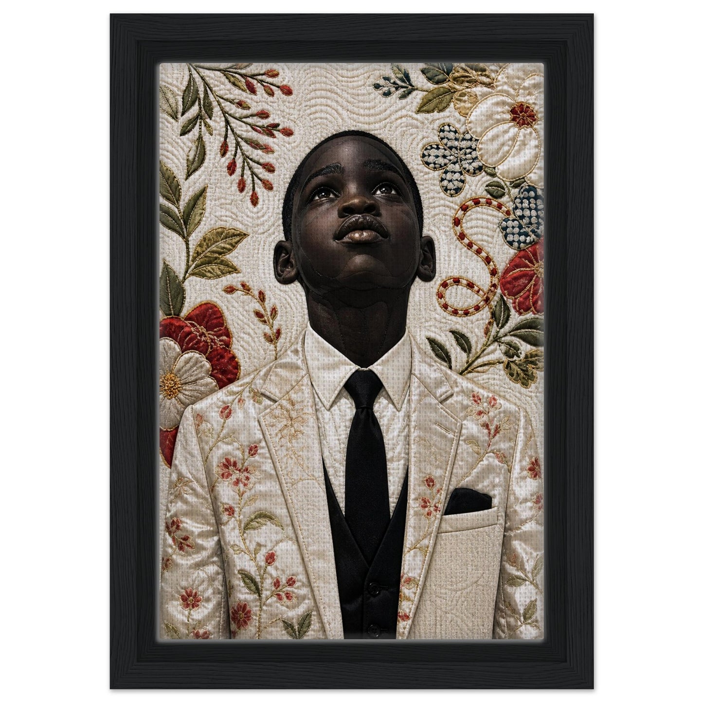 Framed Canvas Museum Quality Matte Paper Poster Quilt-Inspired