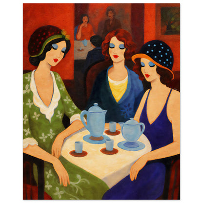 Tea Room Trio Art-Deco Museum Quality Matte Paper Poster