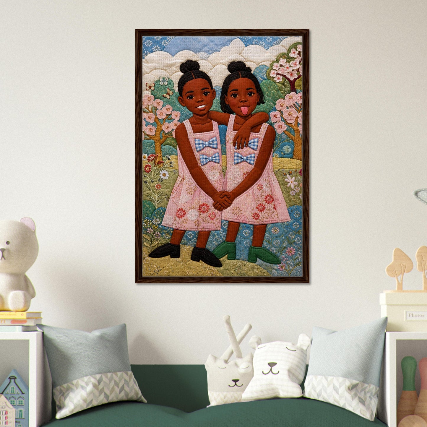 Sister Garden Quilt Poster on Matte Paper