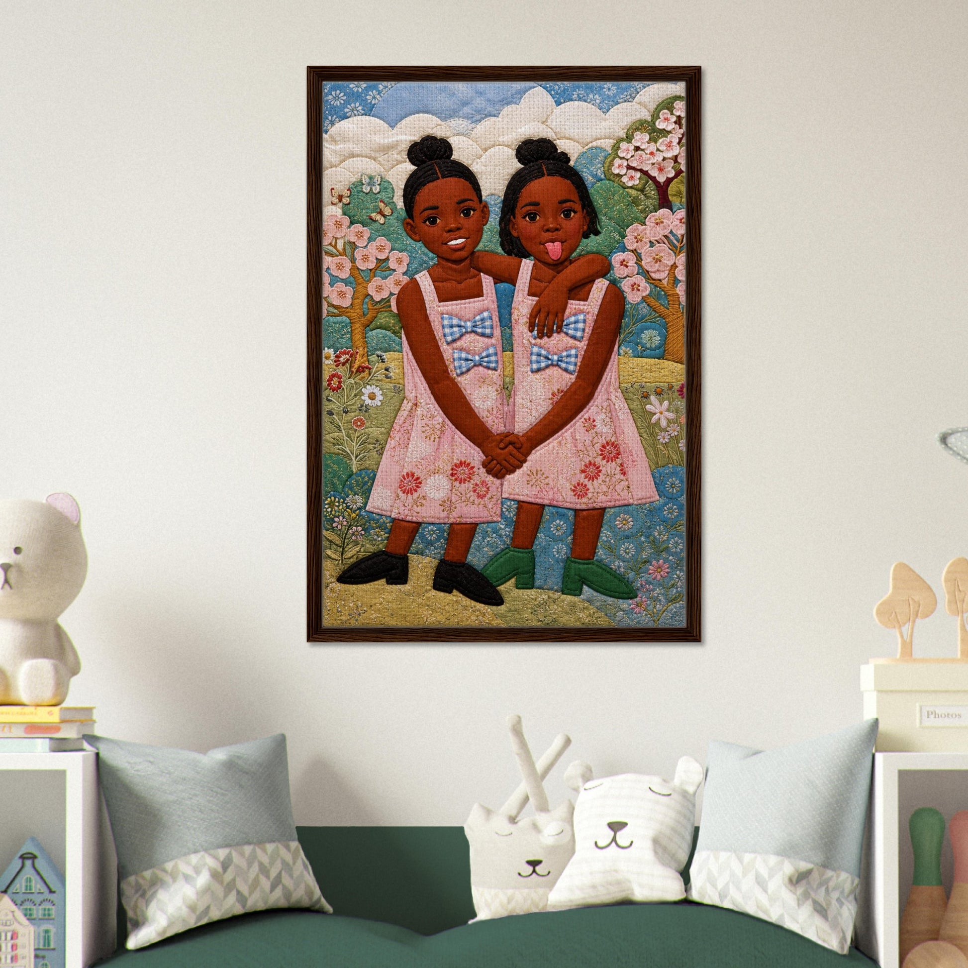 Sister Garden Quilt Poster on Matte Paper