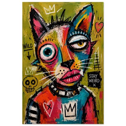 Stay Weird Street-Art Matte Paper Poster - Basquiat Style