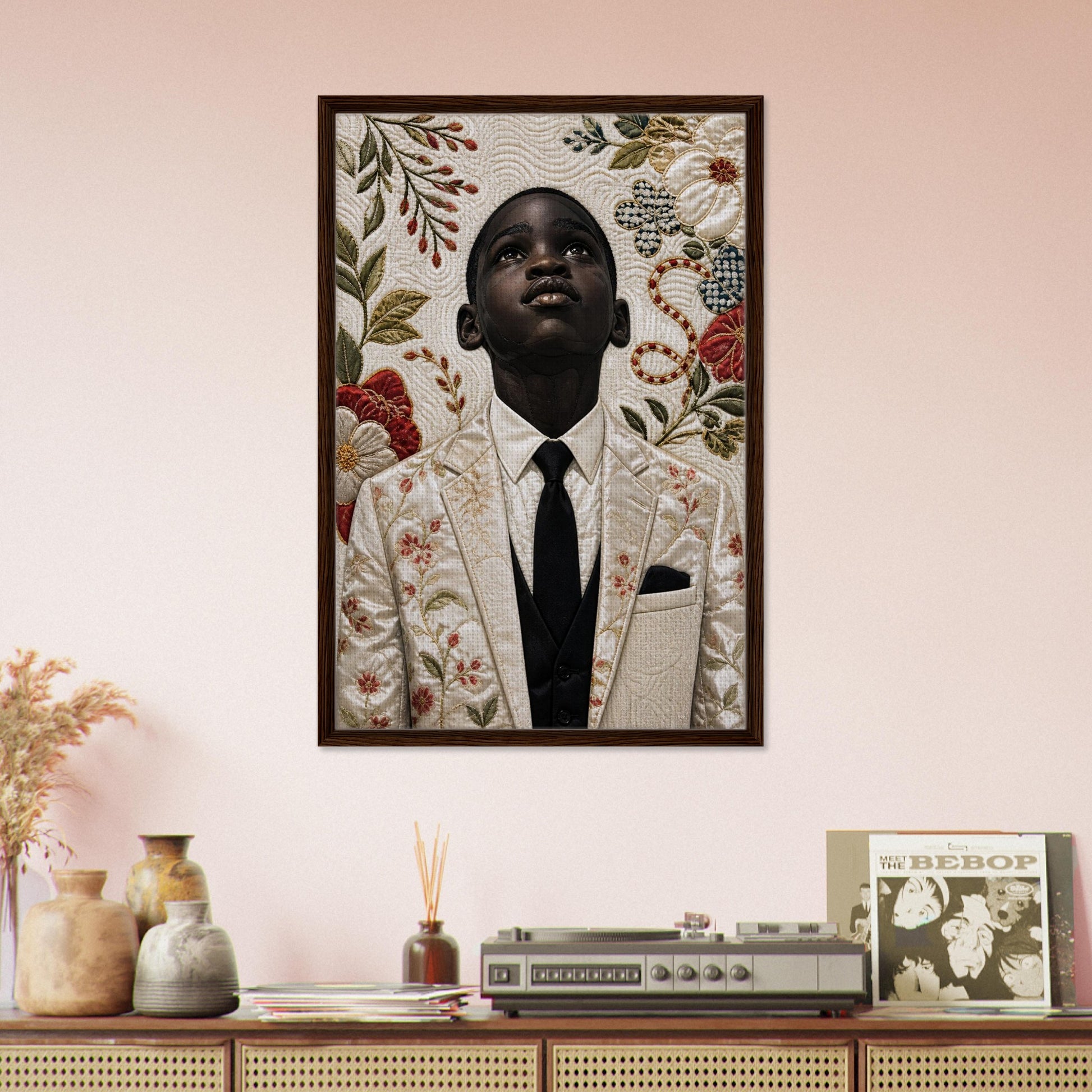 Framed Canvas Museum Quality Matte Paper Poster Quilt-Inspired