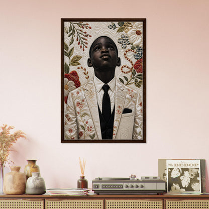 Framed Canvas Museum Quality Matte Paper Poster Quilt-Inspired