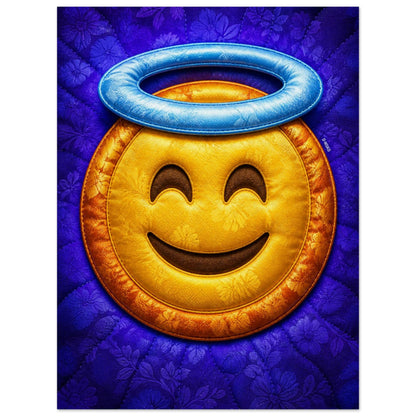 Halo Smile Quilt-Inspired Pop-Art Museum-Quality Matte Paper Poster