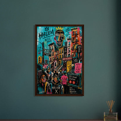 Harlem Rhythm 125 Urban-Graffiti Matte Paper Poster - Basquiat Style