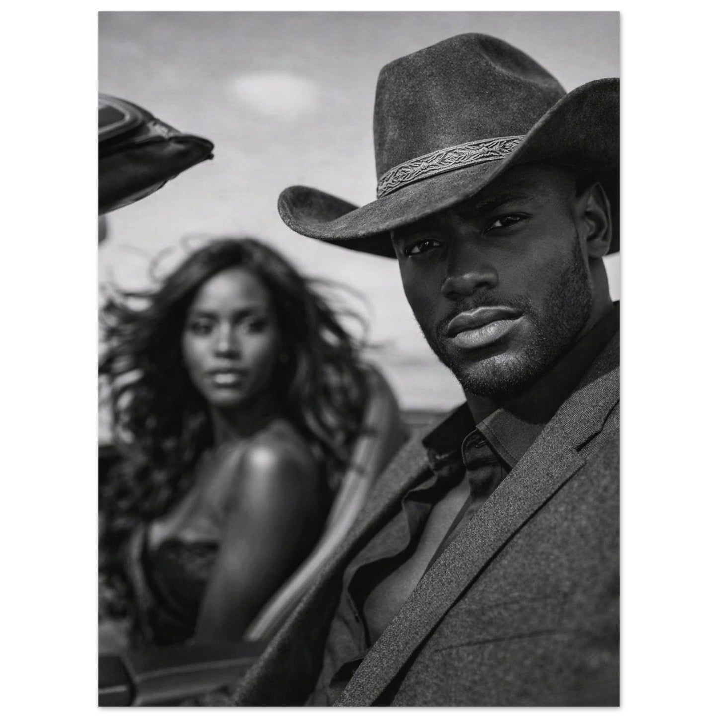 Western Noir Matte Paper Poster - Museum-Quality Cinematic-Noir