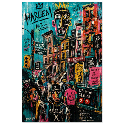 Harlem Rhythm 125 Street-Art Matte Paper Poster - Pop Art Style