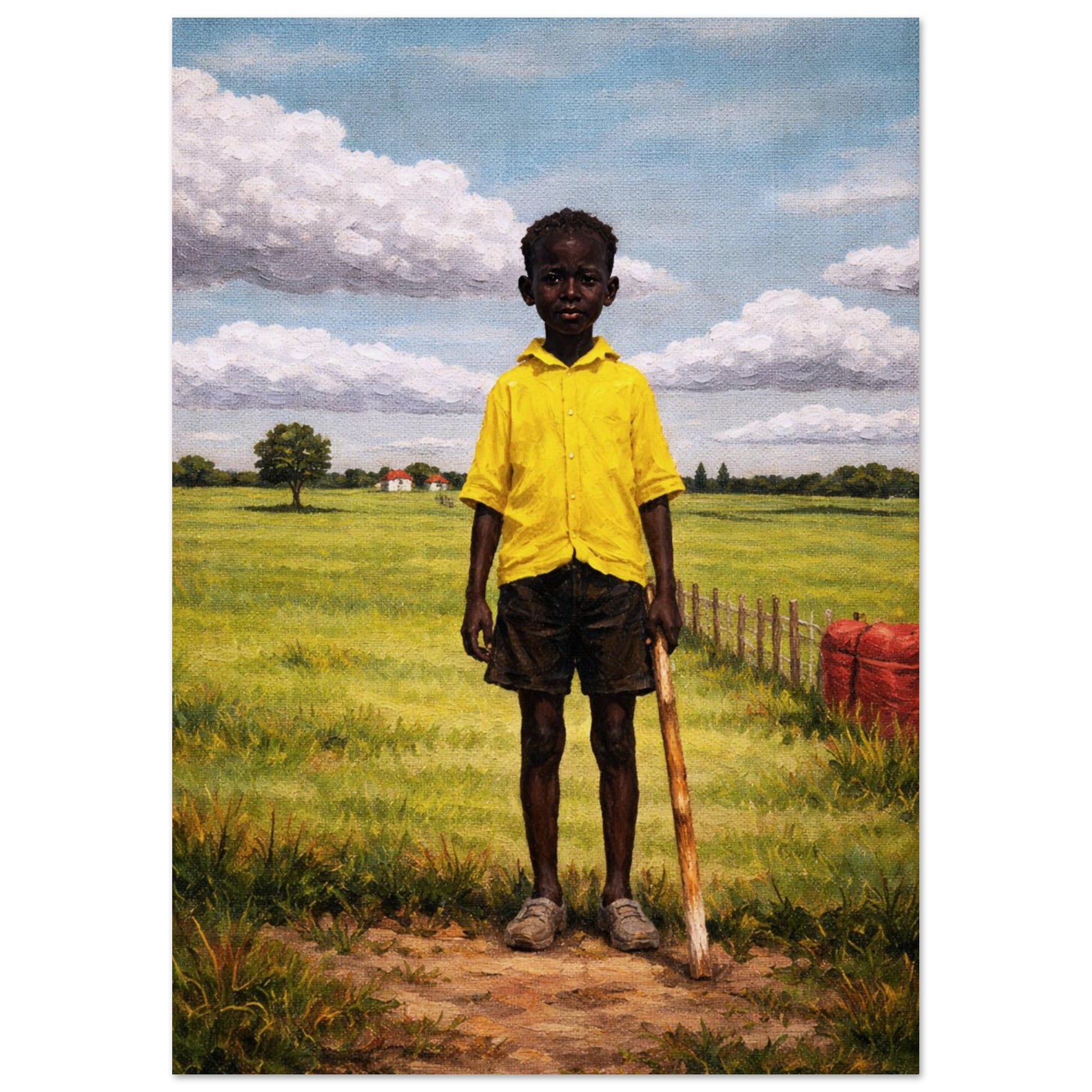 I Stand Here Black Boy Afrocentric Matte Paper Poster