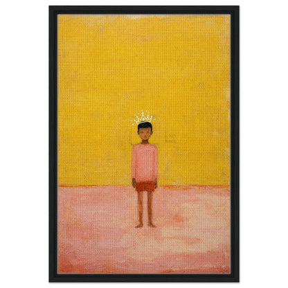 I Am Here Framed Canvas Afrocentric-Minimalist Figurative
