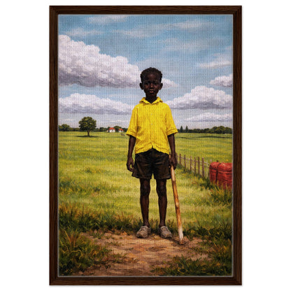 I Stand Here Framed Canvas Afrocentric Figurative-Realist
