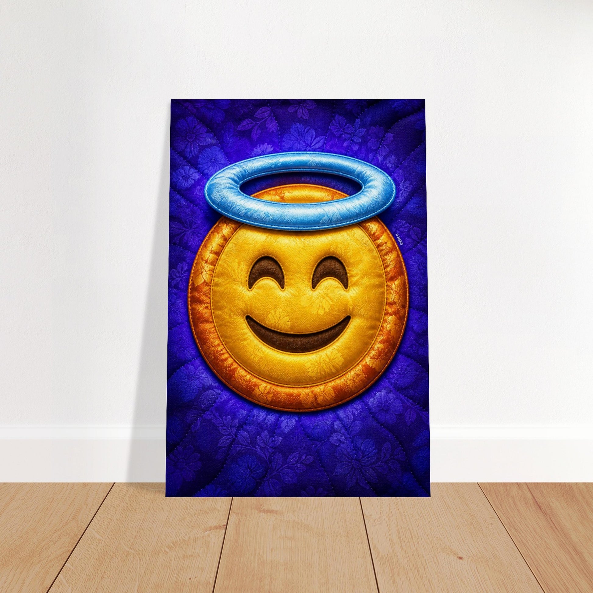 Halo Smile Quilt-Inspired Pop-Art Museum-Quality Matte Paper Poster