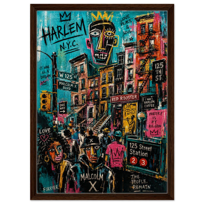 Harlem Rhythm 125 Urban-Graffiti Matte Paper Poster - Basquiat Style