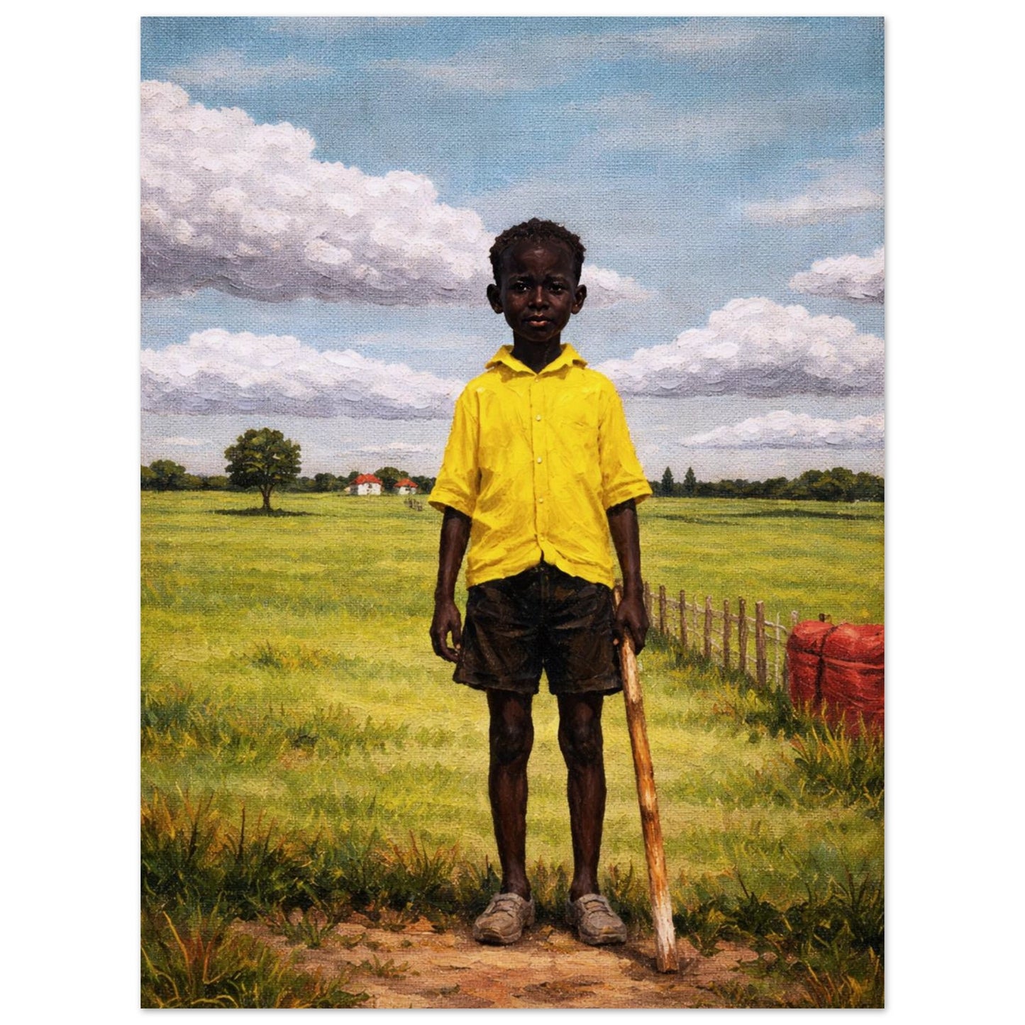 I Stand Here Black Boy Afrocentric Matte Paper Poster