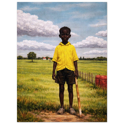 I Stand Here Black Boy Afrocentric Matte Paper Poster