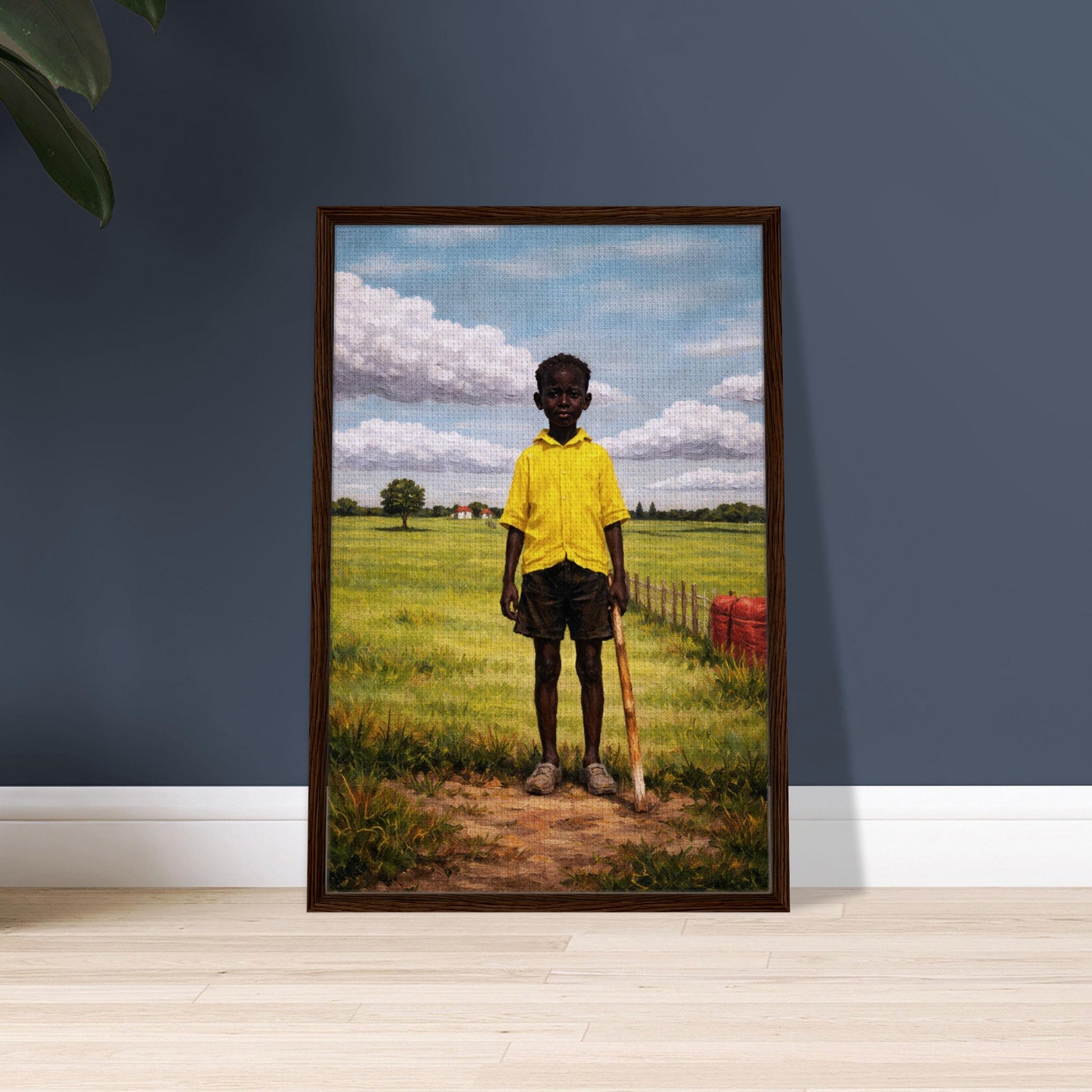 I Stand Here Framed Canvas Afrocentric Figurative-Realist