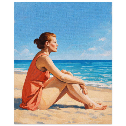 Seaside Stillness Photorealistic-Coastal Matte Paper Poster