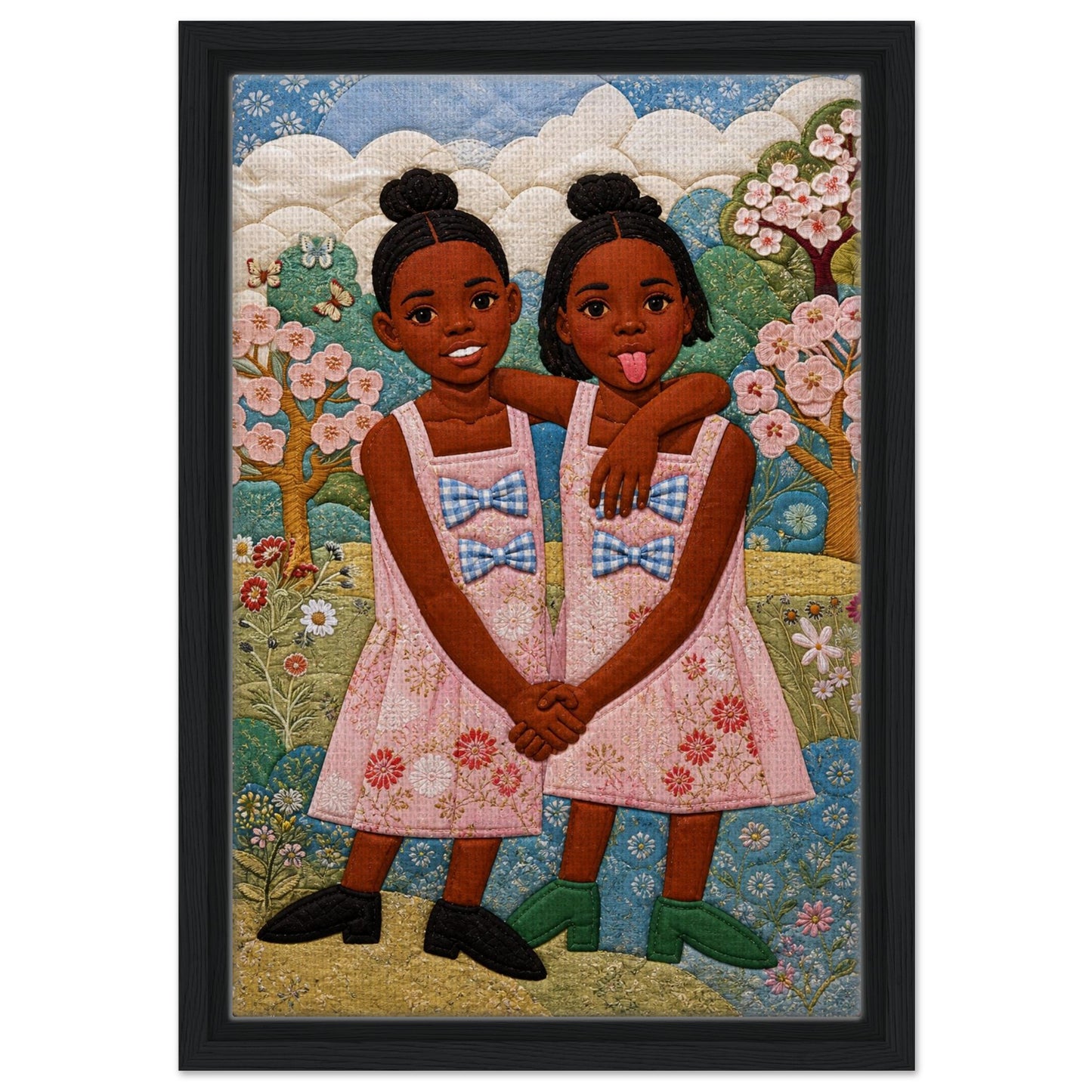 Sister Garden Quilt Poster on Matte Paper