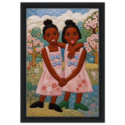 Sister Garden Quilt Poster on Matte Paper