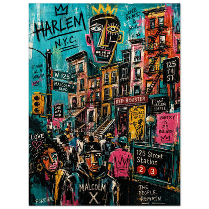 Harlem Rhythm 125 Street-Art Matte Paper Poster - Pop Art Style
