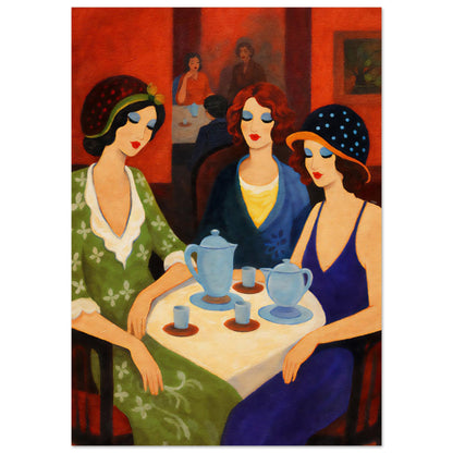 Tea Room Trio Art-Deco Museum Quality Matte Paper Poster