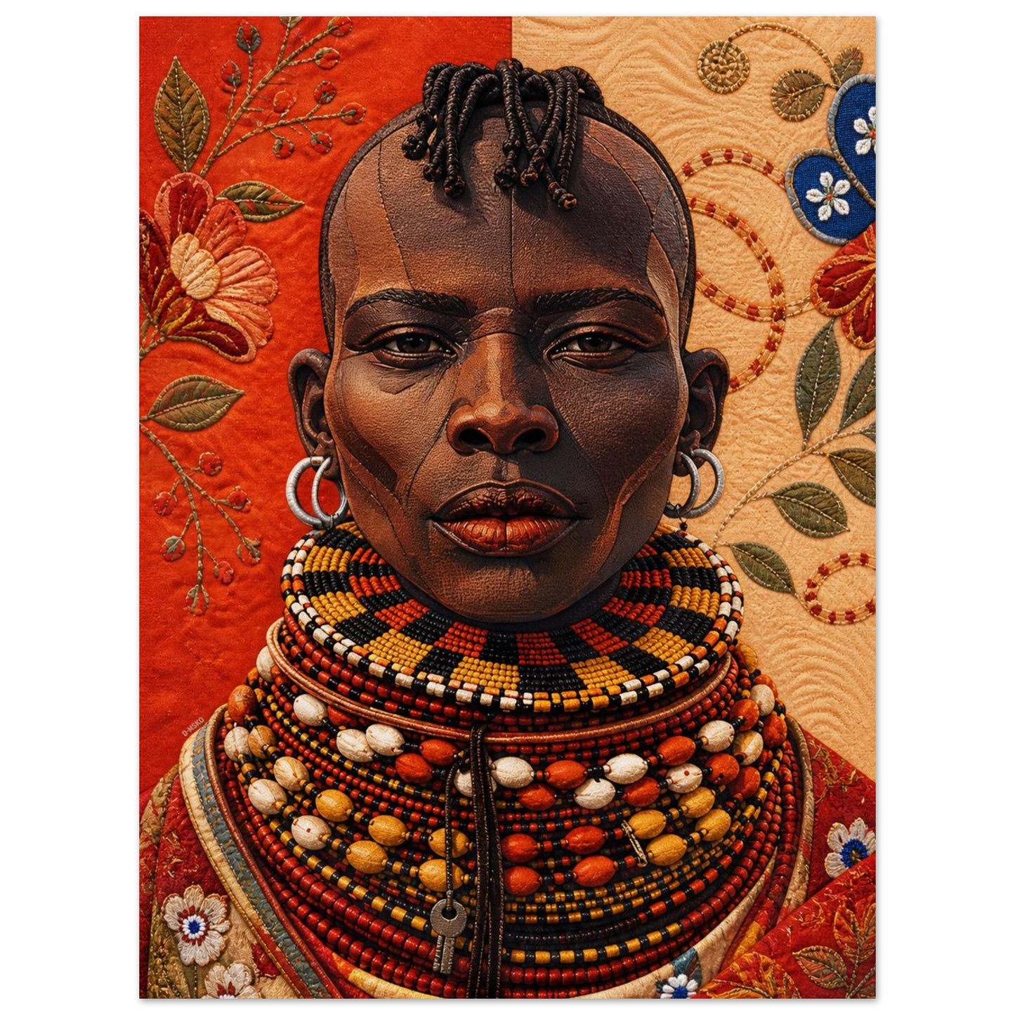 Heritage Black Woman Quilted-Style Museum Quality Matte Paper Poster