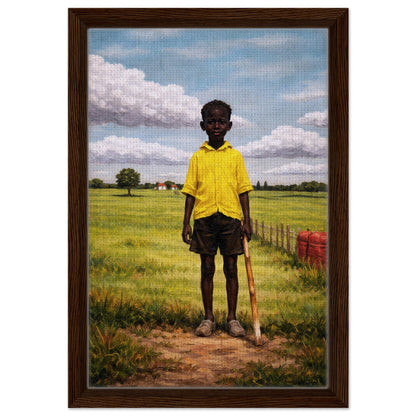 I Stand Here Framed Canvas Afrocentric Figurative-Realist