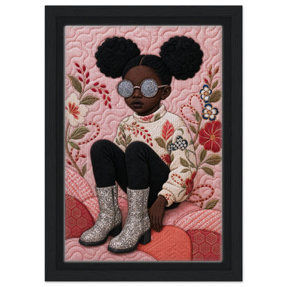 Glitter Gaze Quilt-Inspired Poster on Matte Museum-Quality Paper
