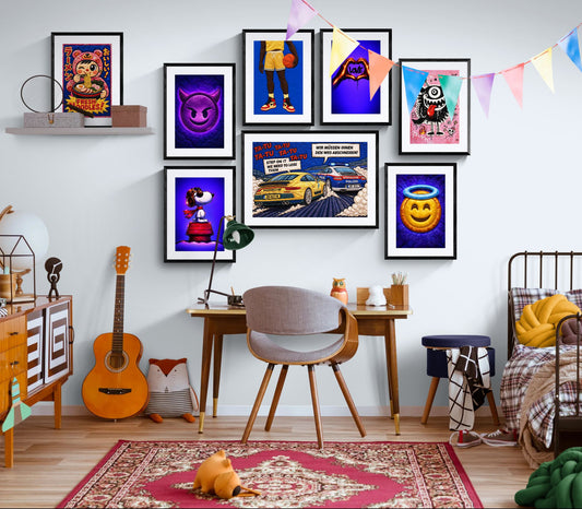 Aviator Dog Pop-Art Matte Paper Poster - Peanuts Flying Ace Style