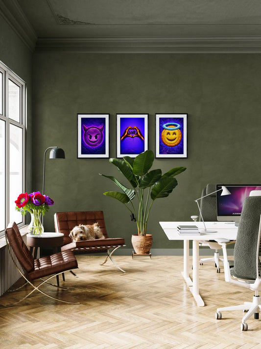 Purple Mischief Quilted-Style Matte Paper Poster - Pop Art