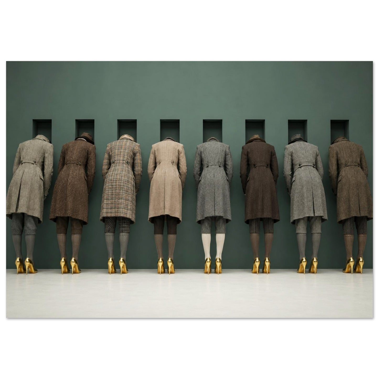 The Waiting Wall Museum-Quality Matte Paper Poster - Surrealist Style