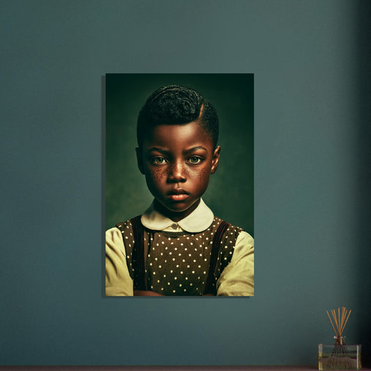 Little Hazel Gaze Afrocentric Matte Paper Art Poster Print