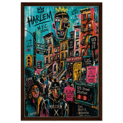 Harlem Rhythm 125 Urban-Graffiti Matte Paper Poster - Basquiat Style