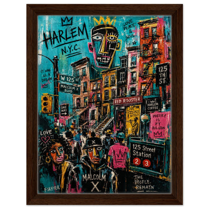 Harlem Rhythm 125 Urban-Graffiti Matte Paper Poster - Basquiat Style