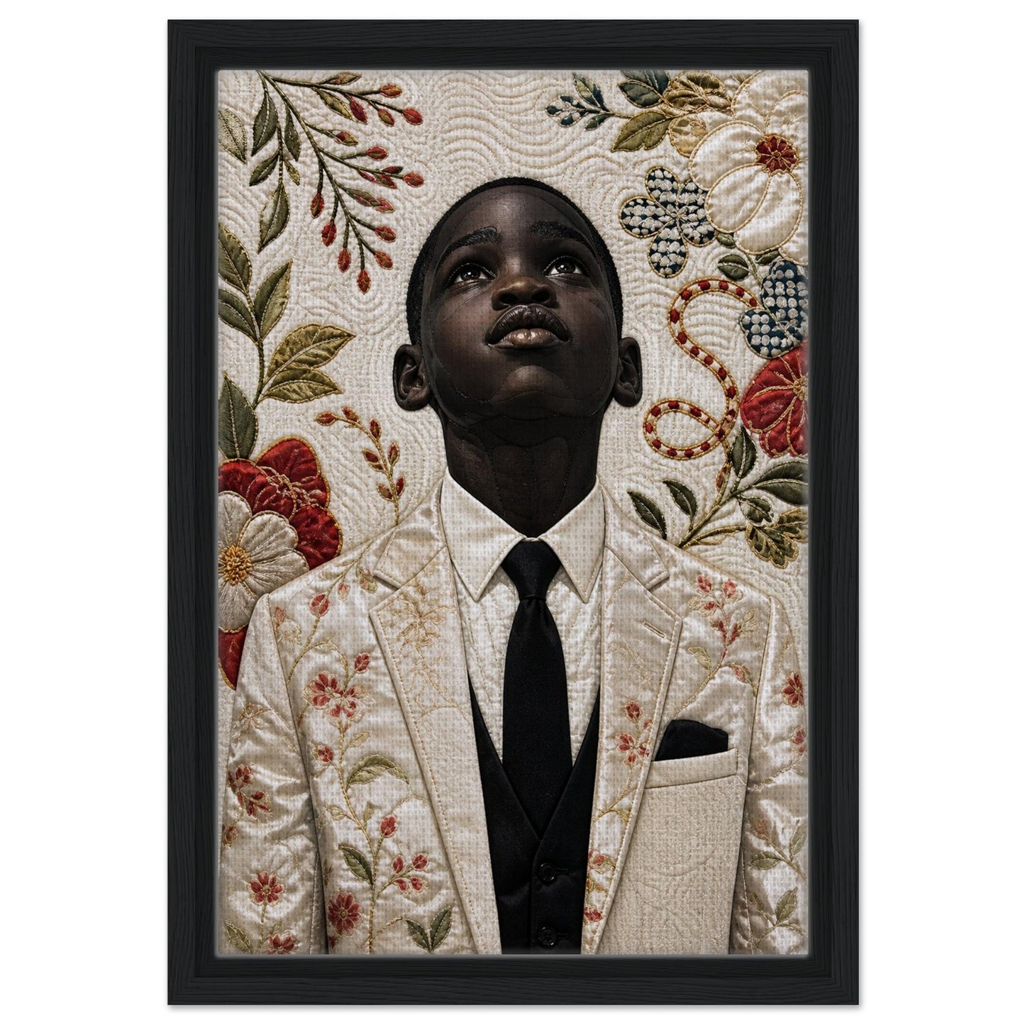 Framed Canvas Museum Quality Matte Paper Poster Quilt-Inspired