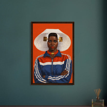 Zeeland Bonnet Portrait Framed Canvas Contemporary-Realist