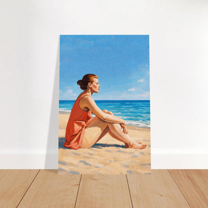 Seaside Stillness Photorealistic-Coastal Matte Paper Poster