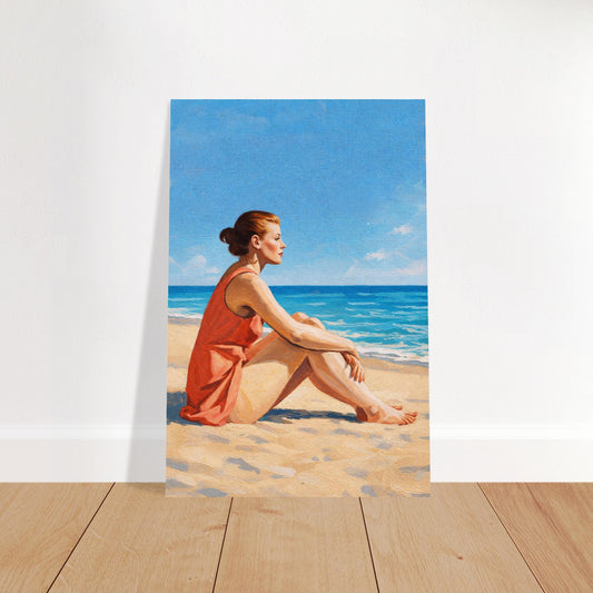 Seaside Stillness Photorealistic-Coastal Matte Paper Poster