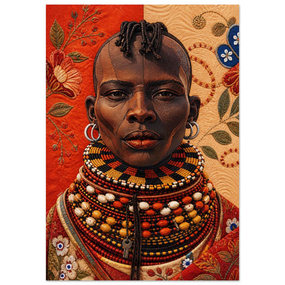 Heritage Black Woman Quilted-Style Museum Quality Matte Paper Poster