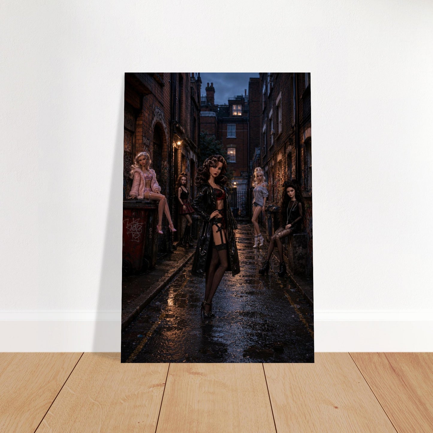Midnight Doll Alley Gothic-Noir Museum Quality Matte Paper Poster