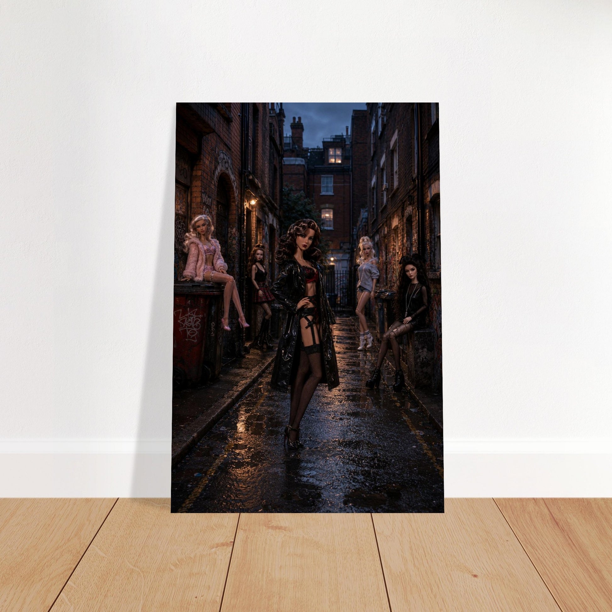 Midnight Doll Alley Gothic-Noir Museum Quality Matte Paper Poster