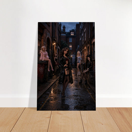 Midnight Doll Alley Gothic-Noir Museum Quality Matte Paper Poster