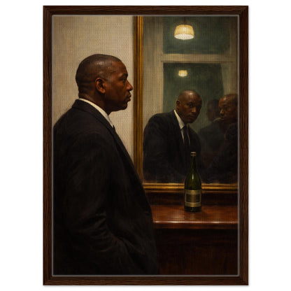 Quiet Reflection Framed Canvas Moody-Portrait Oil-Paint