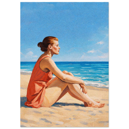 Seaside Stillness Photorealistic-Coastal Matte Paper Poster