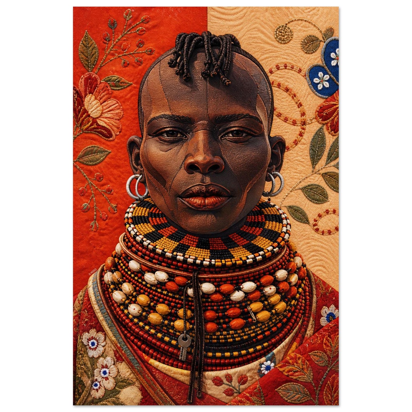 Heritage Black Woman Quilted-Style Museum Quality Matte Paper Poster