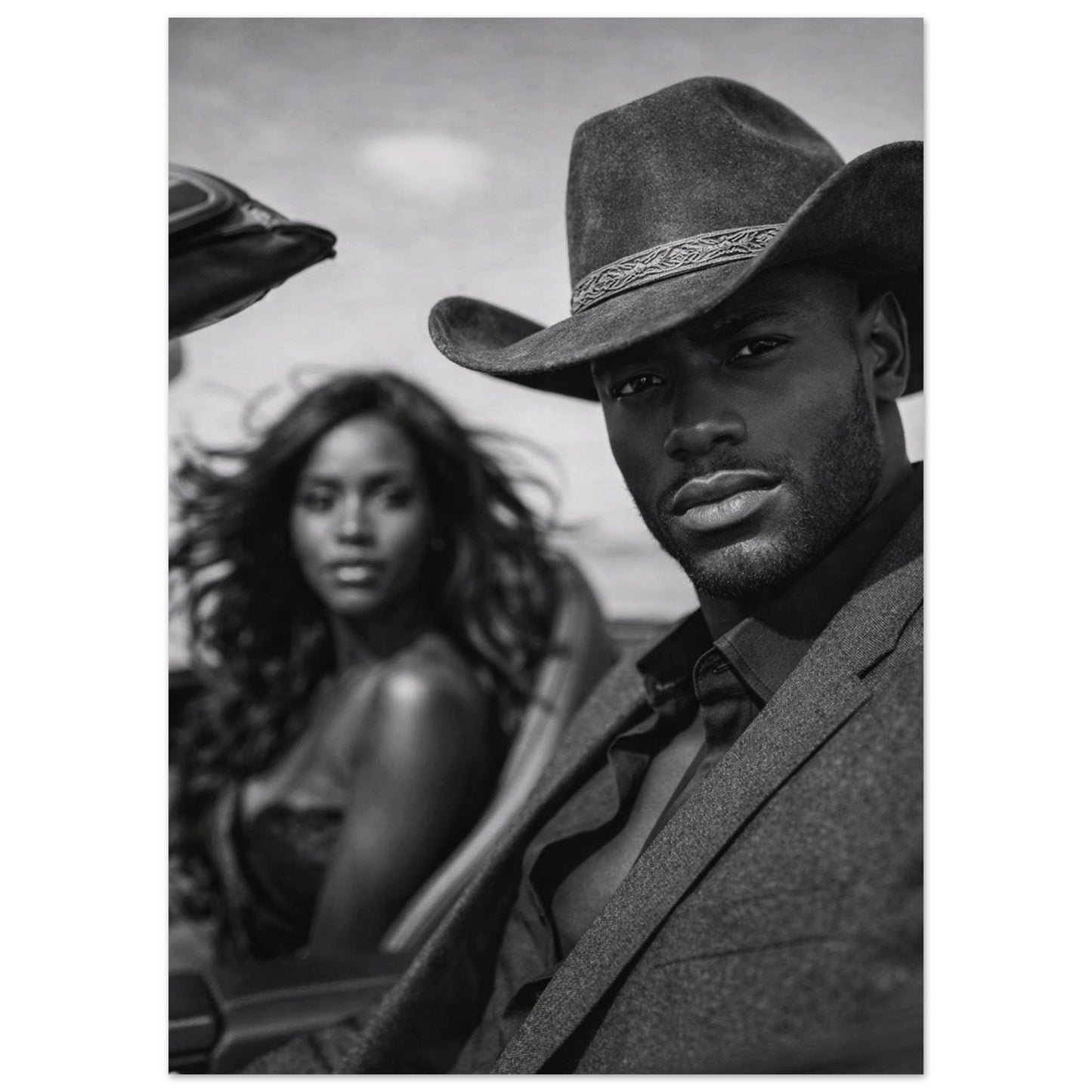 Western Noir Matte Paper Poster - Museum-Quality Cinematic-Noir
